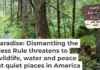 A sign on a dirt hiking trail in the Tongass National Forest in southeast Alaska points to naturalist John Muir’s cabin. Wanderluster/iStock/Getty Images